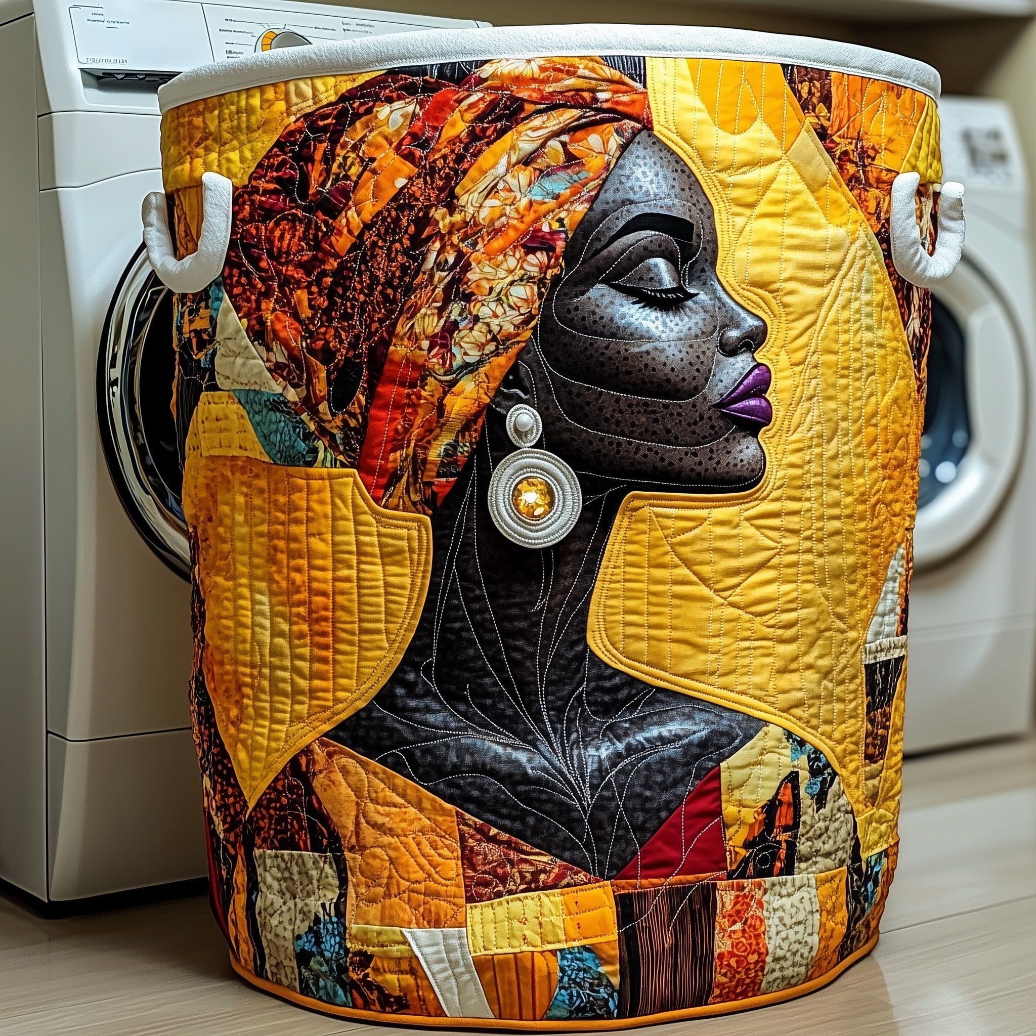Golden Glow Quilted Laundry Basket GFTOTP13368