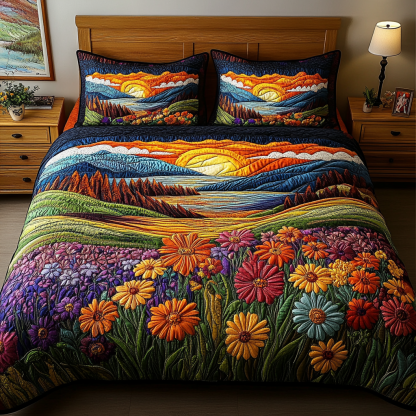 Vibrant View 3-Piece Quilted Bedding Set NCU0PVL128