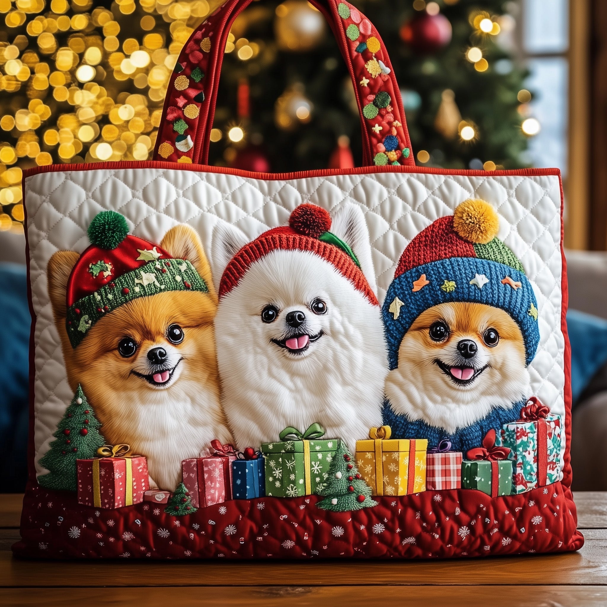 Pom Fluff Quilted Tote Bag GFTOTG710