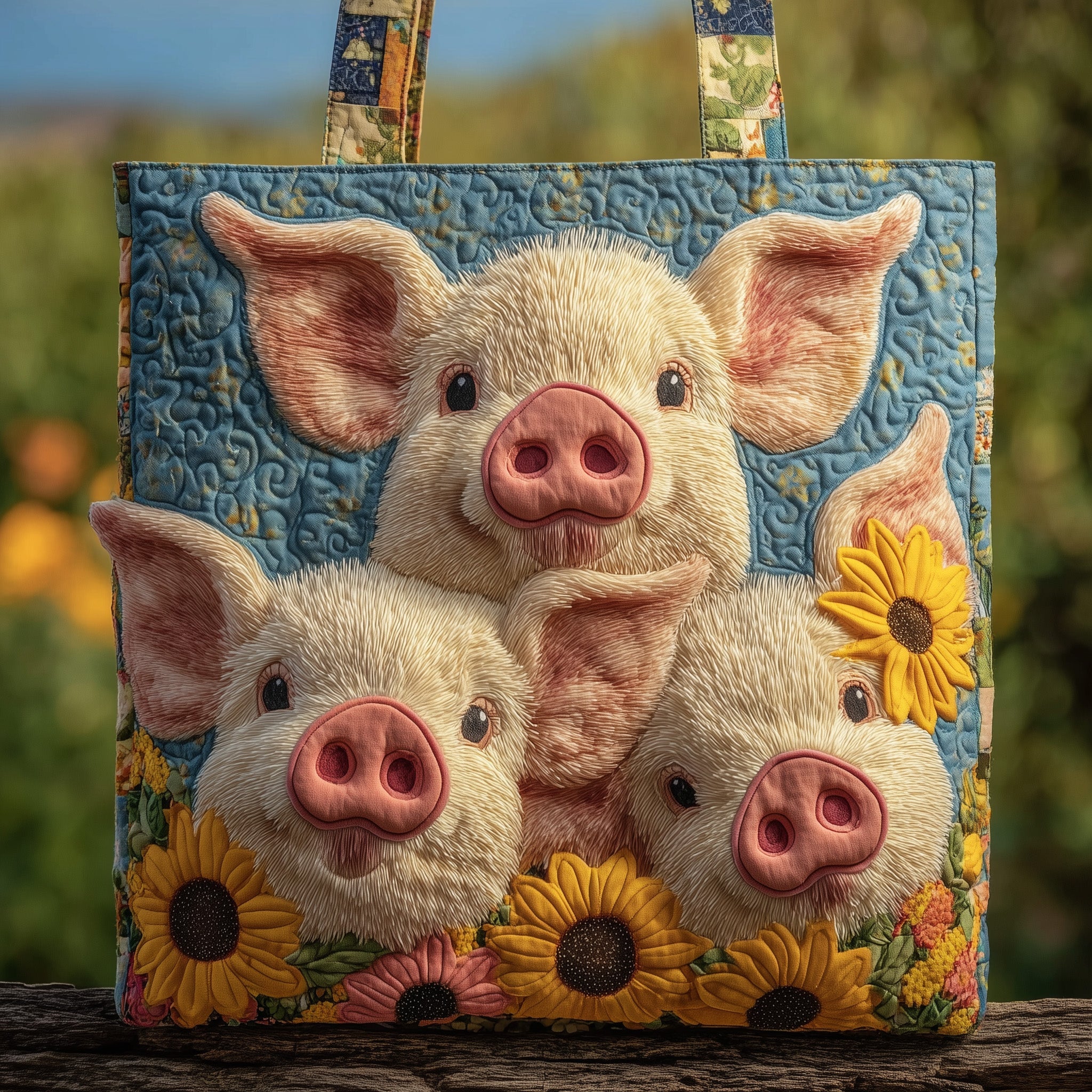 Happy Piggies Quilted Tote Bag GFTOMA2700