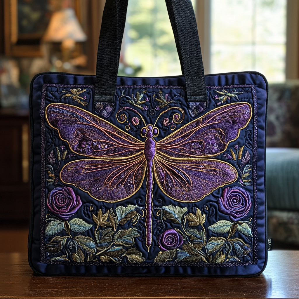 Shimmering Flight Quilted Tote Bag