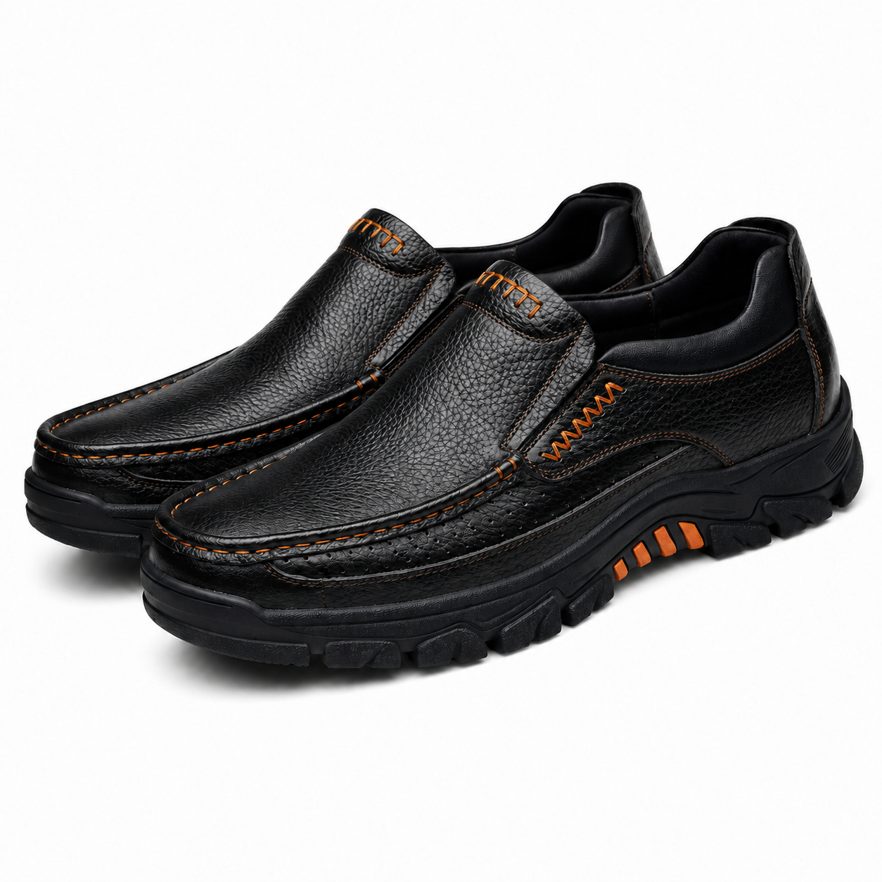 ⏰Limited Time Offer--50% OFF 🎉Men's waterproof and non-slip soft insole corrective leather shoes