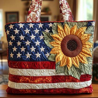 Vintage Patriot Quilted Tote Bag GFTONL4911