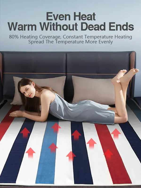 110V/220V Electric Heated Blanket Smart Control Winter Warmer Carpet Mat for Home Bedroom