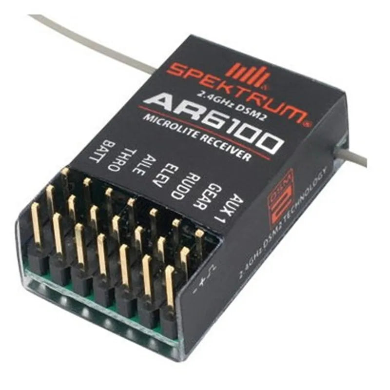 AR6100 Spectrum DSM2 6CH 2.4GHz Receiver for DX6i DX7 DX8 JR DSX6 DSX7Helicopter Airplane Drone Quadcopter with Bind Plug-ShoptAI