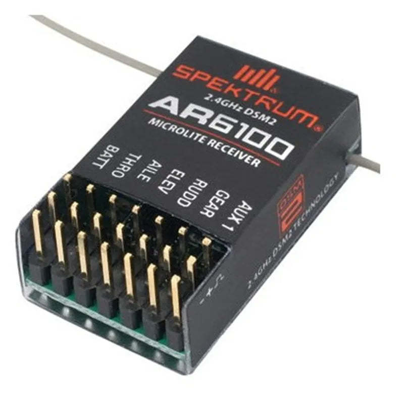 AR6100 Spectrum DSM2 6CH 2.4GHz Receiver for DX6i DX7 DX8 JR DSX6 DSX7Helicopter Airplane Drone Quadcopter with Bind Plug-ShoptAI