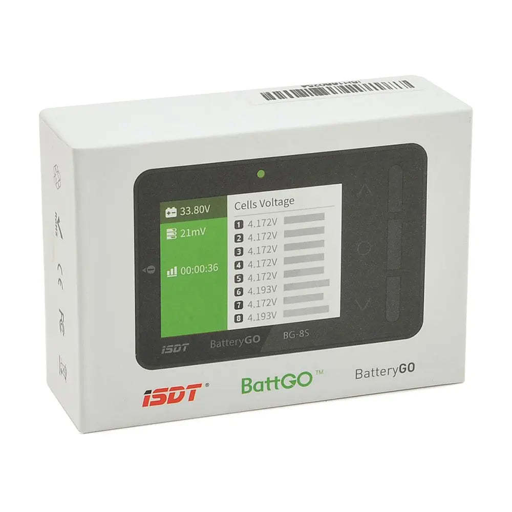 ISDT BattGo BG-8S Smart Battery Meter Digital Capacity Checker Balancer Receiver Signal Tester for NiMH, LiPo, Li-ion, NiCd-ShoptAI