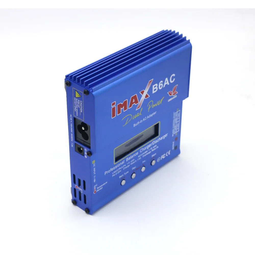 Imax B6AC Charger 80W 6A Balance Charger B6 AC RC Digital LCD Screen Li-ion LiFe Nimh Nicd PB Lipo Battery Discharger-ShoptAI