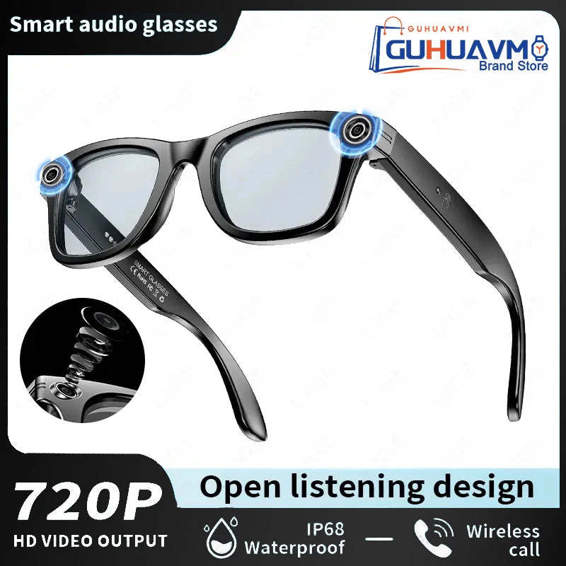 New Upgrade AI Smart Glasses Camera Video Recording Photo Recognition Bluetooth Call Translation Voice Sunglasses-ShoptAI