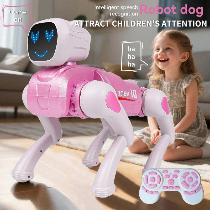 RC AI Smart Robot Dog Toys Remote Control Voice Command Programmable With Singing and Dancing Toy for Kids-ShoptAI