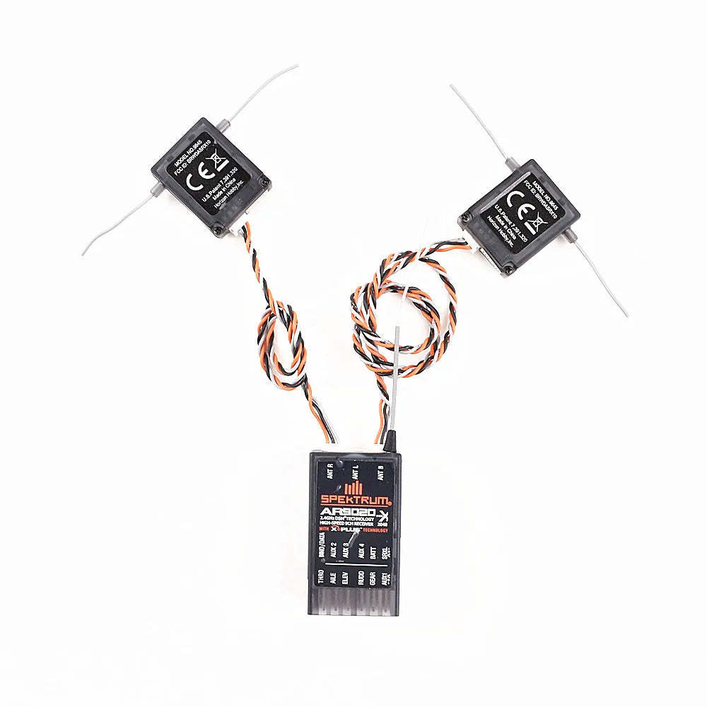 Spectrum AR9020 Receiver 2 Satellites DSMX 9 Channel Suit for Specktrum DX9 DX8 DX18 Transmitter-ShoptAI