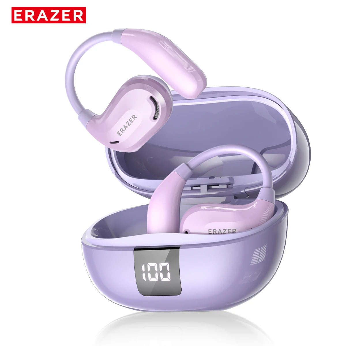 ERAZER XT66PRO AI Translator Earbuds Bluetooth Earphones ASMR Headsets DIY APP Wireless Headphones 13 Hours long life Display-ShoptAI