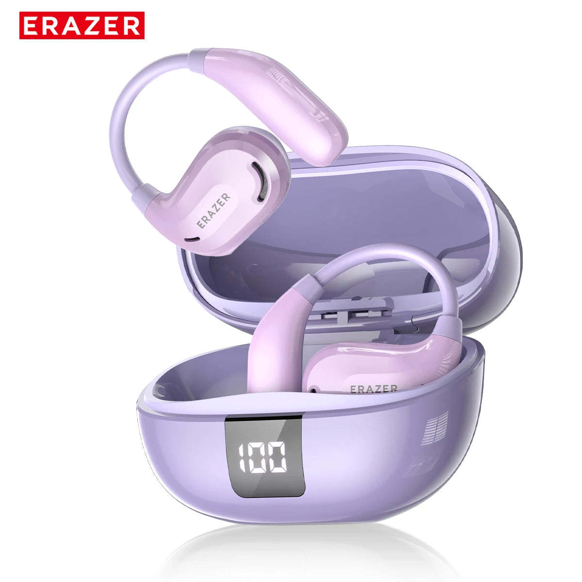 ERAZER XT66PRO AI Translator Earbuds Bluetooth Earphones ASMR Headsets DIY APP Wireless Headphones 13 Hours long life Display-ShoptAI