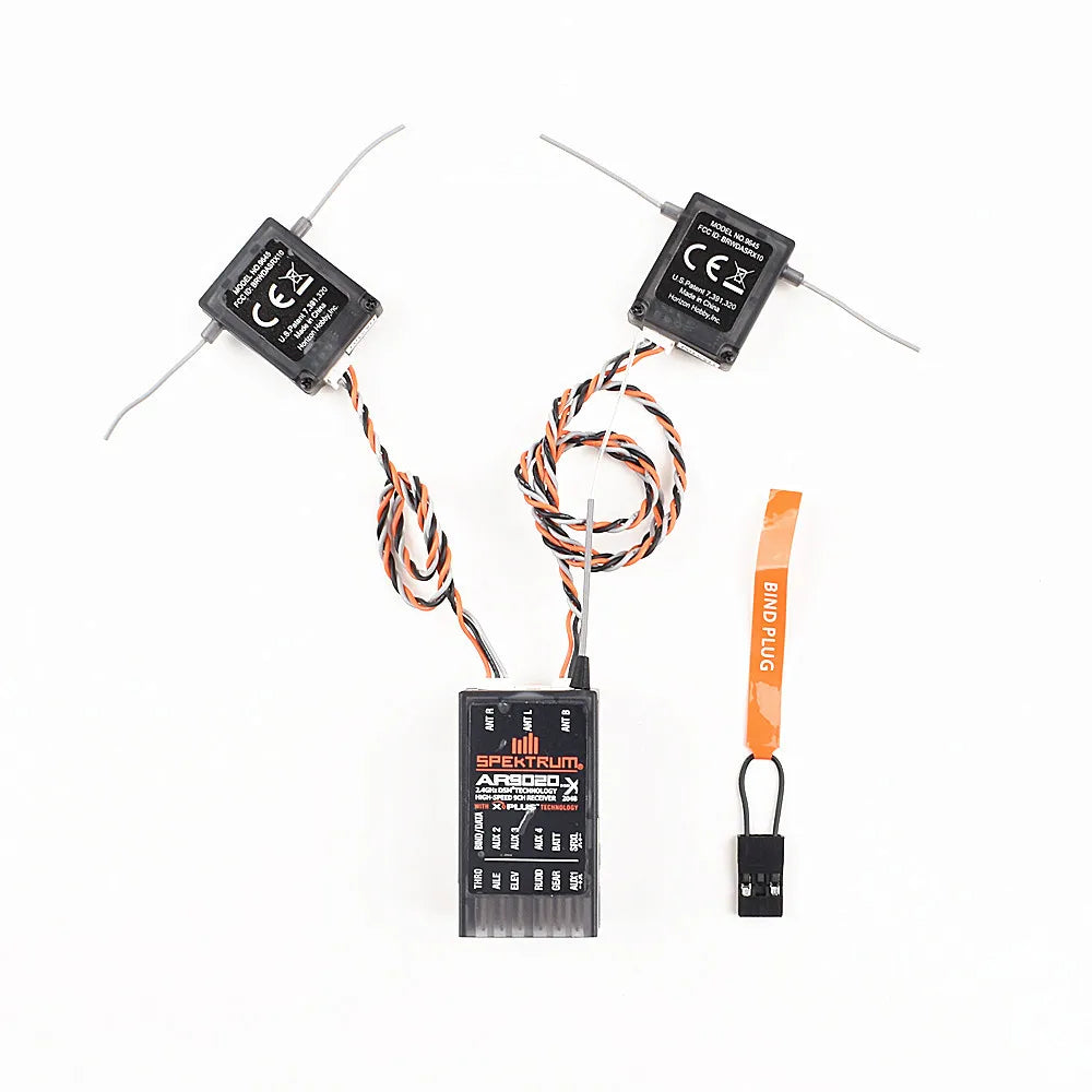 Spectrum AR9020 Receiver 2 Satellites DSMX 9 Channel Suit for Specktrum DX9 DX8 DX18 Transmitter-ShoptAI