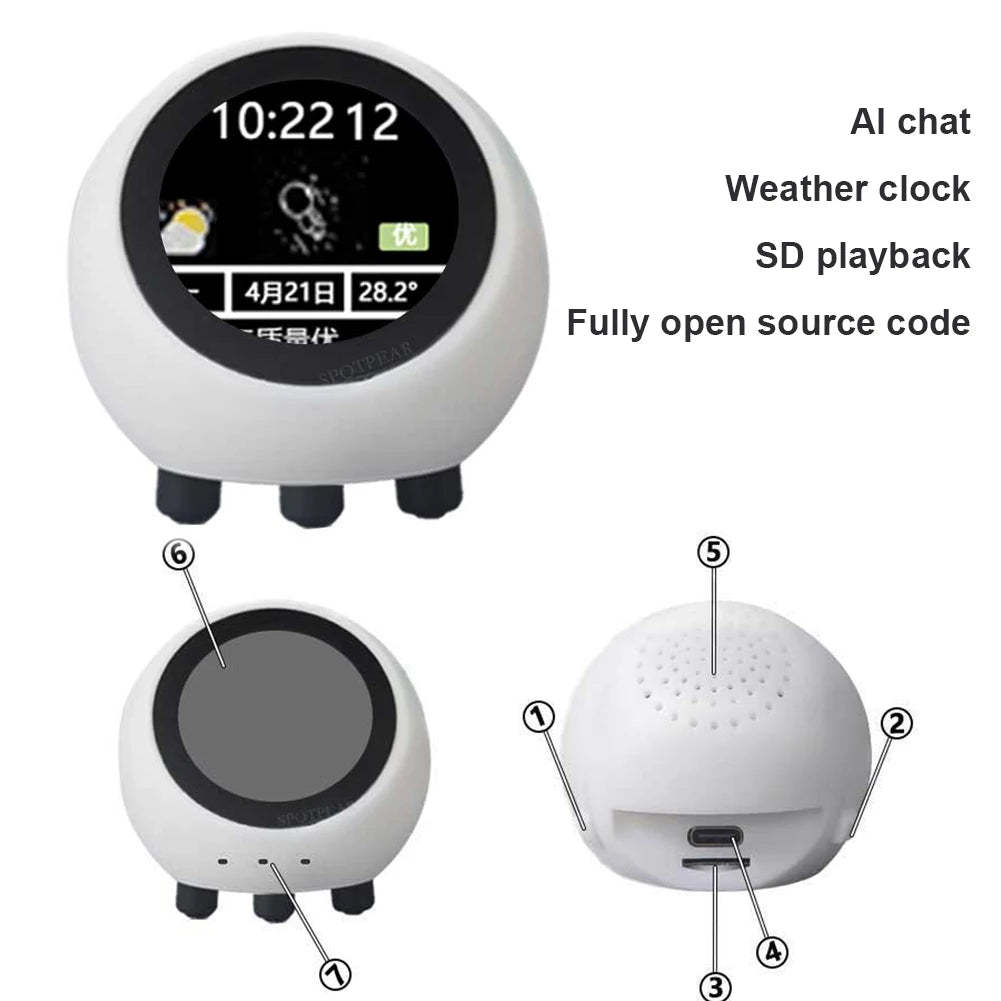 DeepSeek XiaoZhi AI Voice Chat Robot Toy ESP32-S3 LCD Display Development Board Astronaut Mini WIFI Whether Clock-ShoptAI