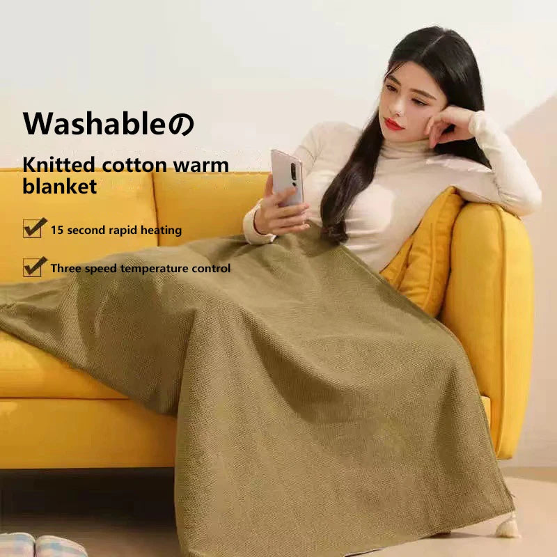USB Electric Blanket Xiaomi Winter Portable Warm Blanket Washable Shoulder and Knee Fast Heating Home Camping-ShoptAI