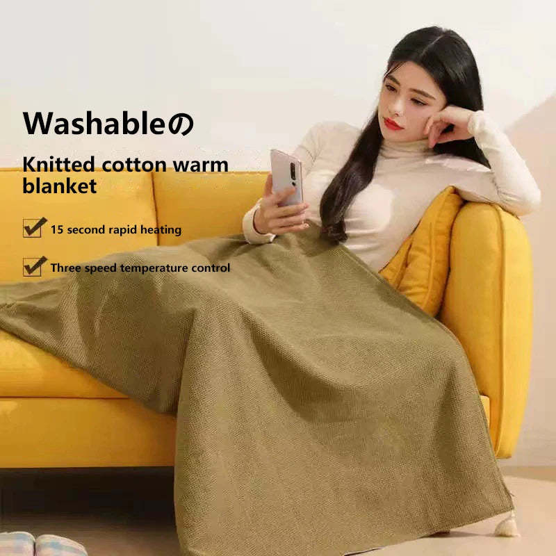 USB Electric Blanket Xiaomi Winter Portable Warm Blanket Washable Shoulder and Knee Fast Heating Home Camping-ShoptAI