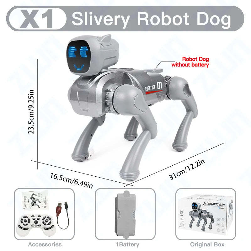 RC AI Smart Robot Dog Toys Remote Control Voice Command Programmable With Singing and Dancing Toy for Kids-ShoptAI