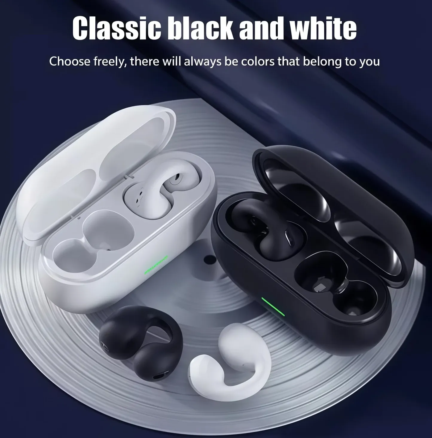 Bluetooth Headset T75 Wireless Air Conduction Headphones Clip Ear Music Noise Canceling HD Call Sports Gaming Earphone