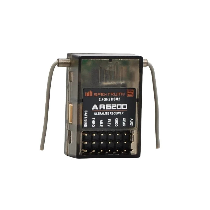 6CH DSM2 AR6200 Spectrum Receiver With Satellite for Specktrum DX6i DX7 DX8 DX9 JR DSX6 DSX9 RC Helicoter Plane-ShoptAI