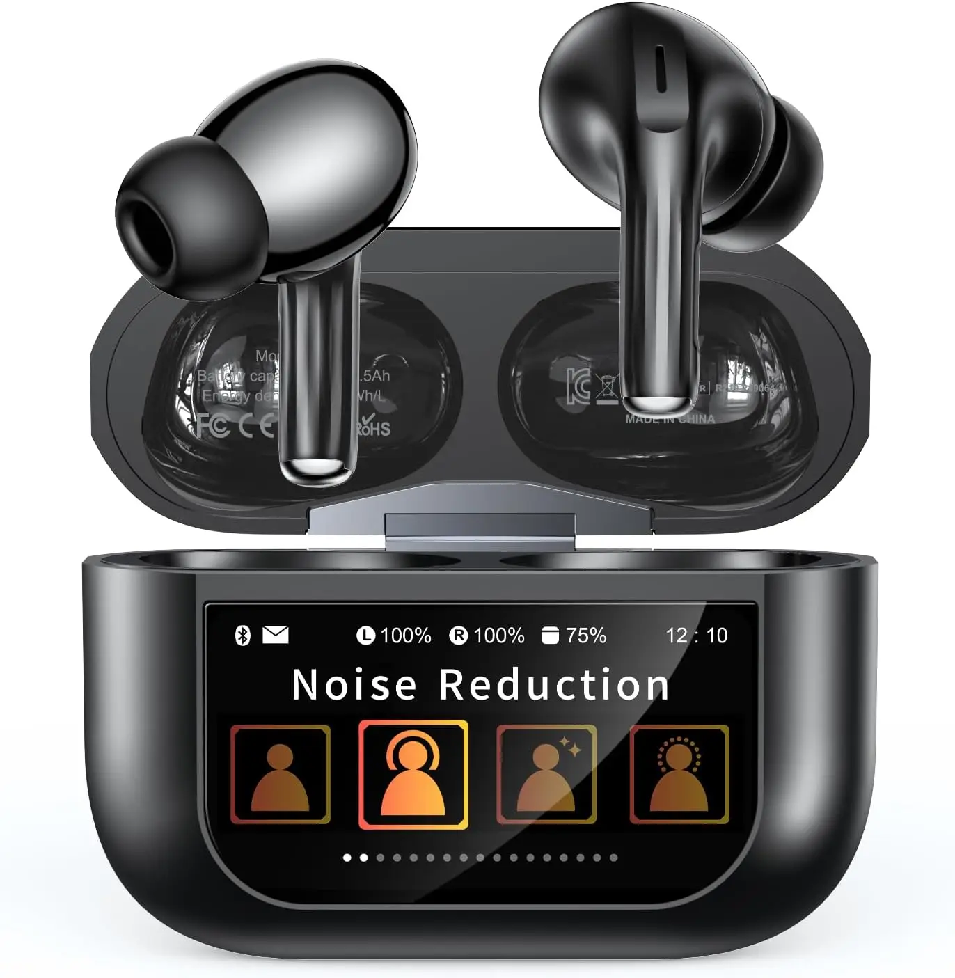 AI Translator Earbuds 144 Languages Real Time Translation Headphones with Screen Noise Cancelling Earphone