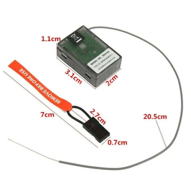 2.4GHz Receiver Spectrum SR3100 DSM2 3-Channel Surface Specktrum DX2E DX3R X3E DX4C Transmitters JR RC Car Boat-ShoptAI