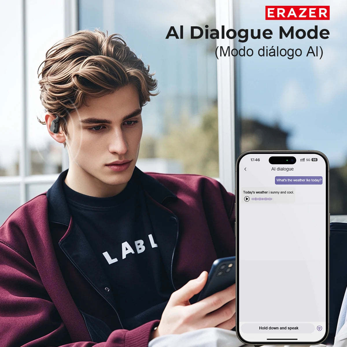 AI Earphone ERAZER XP6 Bluetooth Sleep ASMR Headset DIY Equalizer APP Wireless AI Headphones Office Travel-ShoptAI