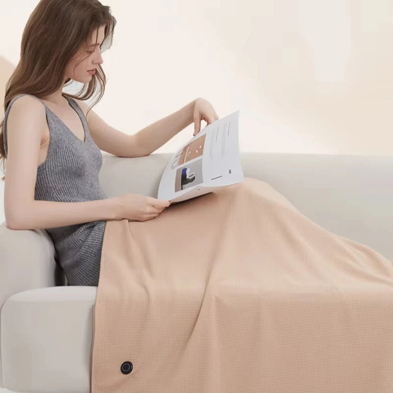 USB Electric Blanket Xiaomi Winter Portable Warm Blanket Washable Shoulder and Knee Fast Heating Home Camping-ShoptAI