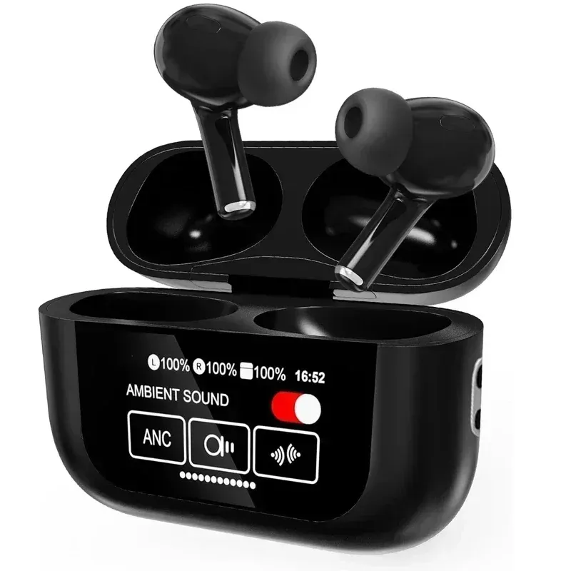 AI Translator Earbuds 144 Languages Real Time Translation Headphones with Screen Noise Cancelling Earphone