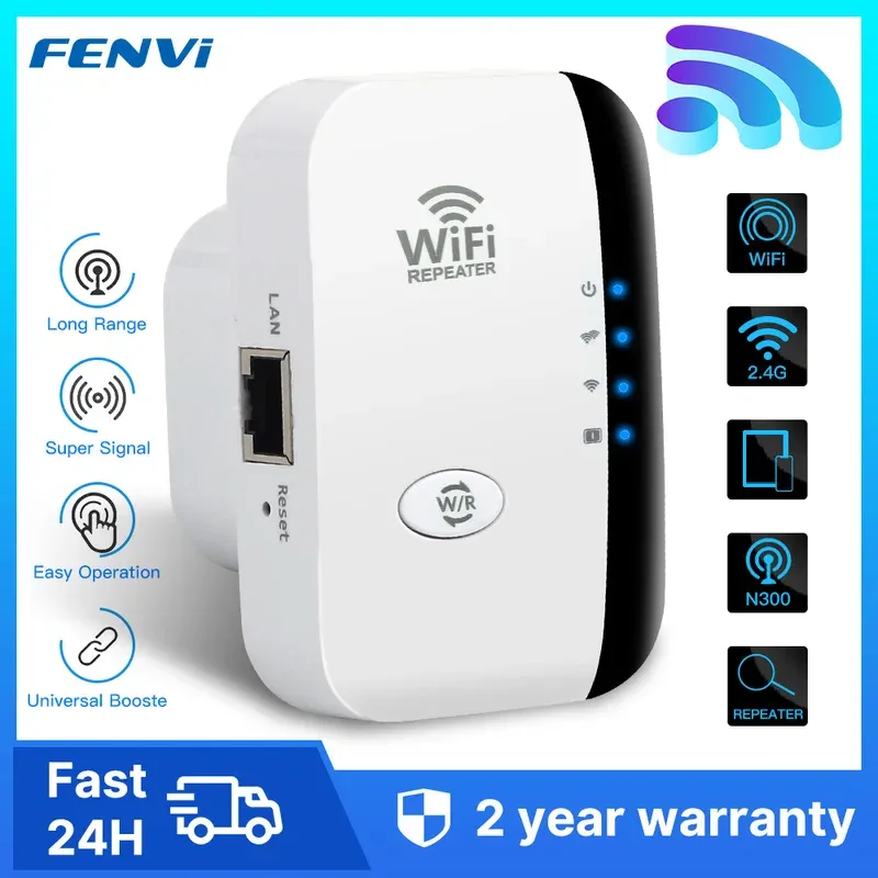 300Mbps Wireless WIFI Repeater FENVI Remote Wifi Extender Amplifier 802.11N WiFi Booster
