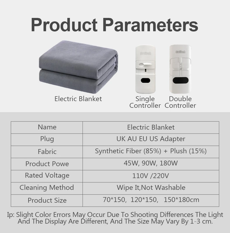 110V/220V Electric Heated Blanket Smart Control Winter Warmer Carpet Mat for Home Bedroom