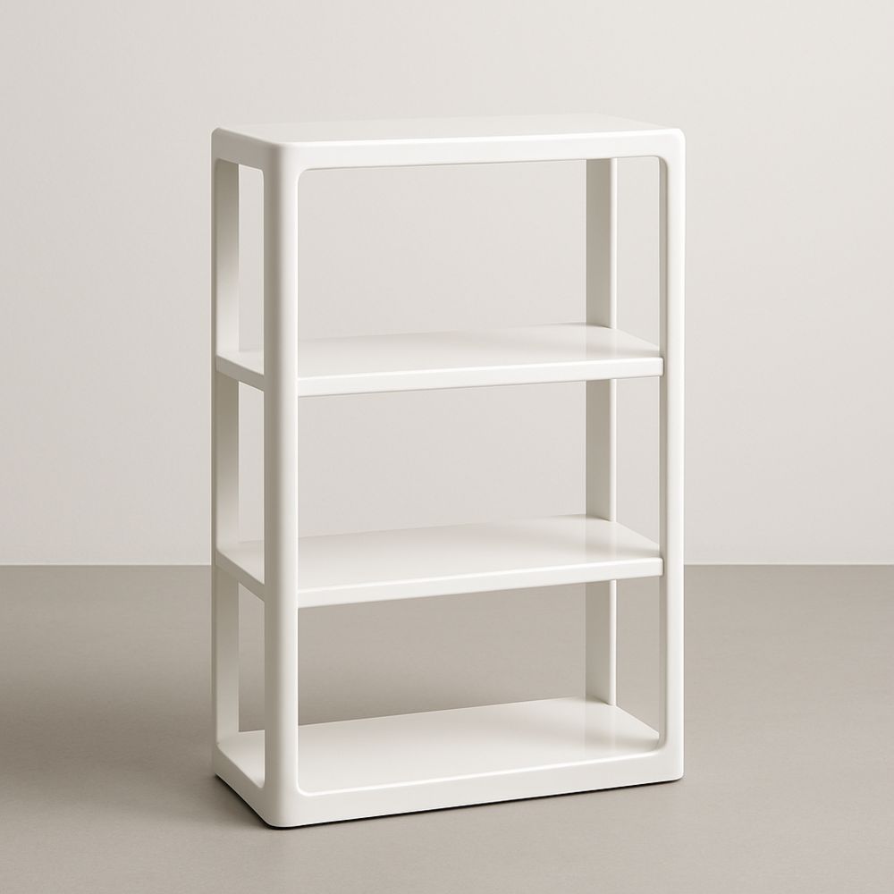 Scaffale in Plastica Bianco 3 Ripiani 60x30x90 cm