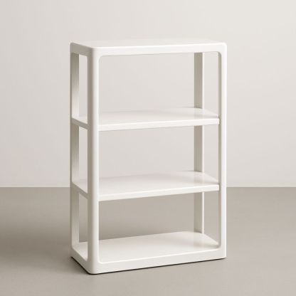 Scaffale in Plastica Bianco 3 Ripiani 60x30x90 cm