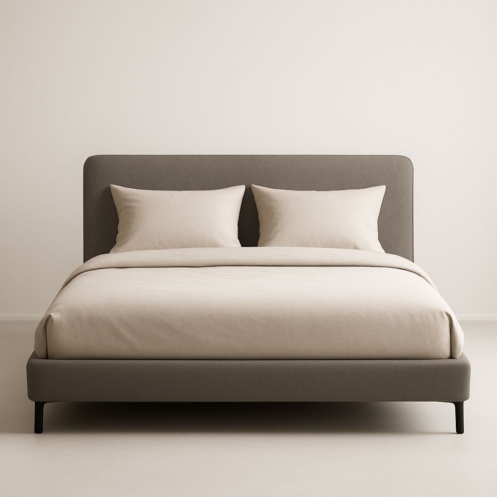 Letto Matrimoniale Imbottito in Tessuto Poliestere 160x200 cm