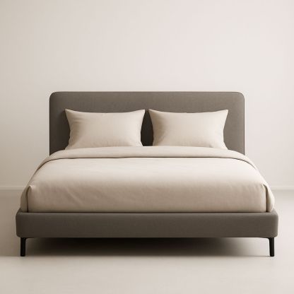 Letto Matrimoniale Imbottito in Tessuto Poliestere 160x200 cm