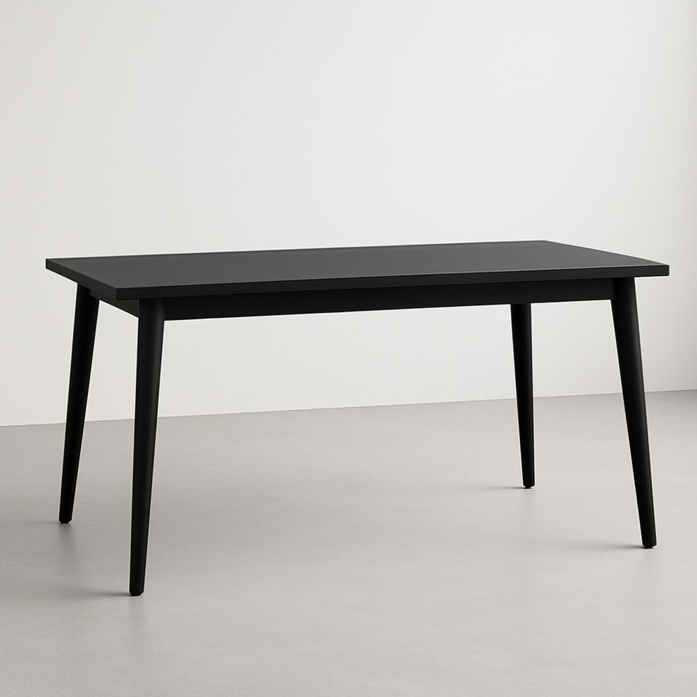Tavolo da Pranzo Rettangolare in MDF 140x80x75 cm Nero