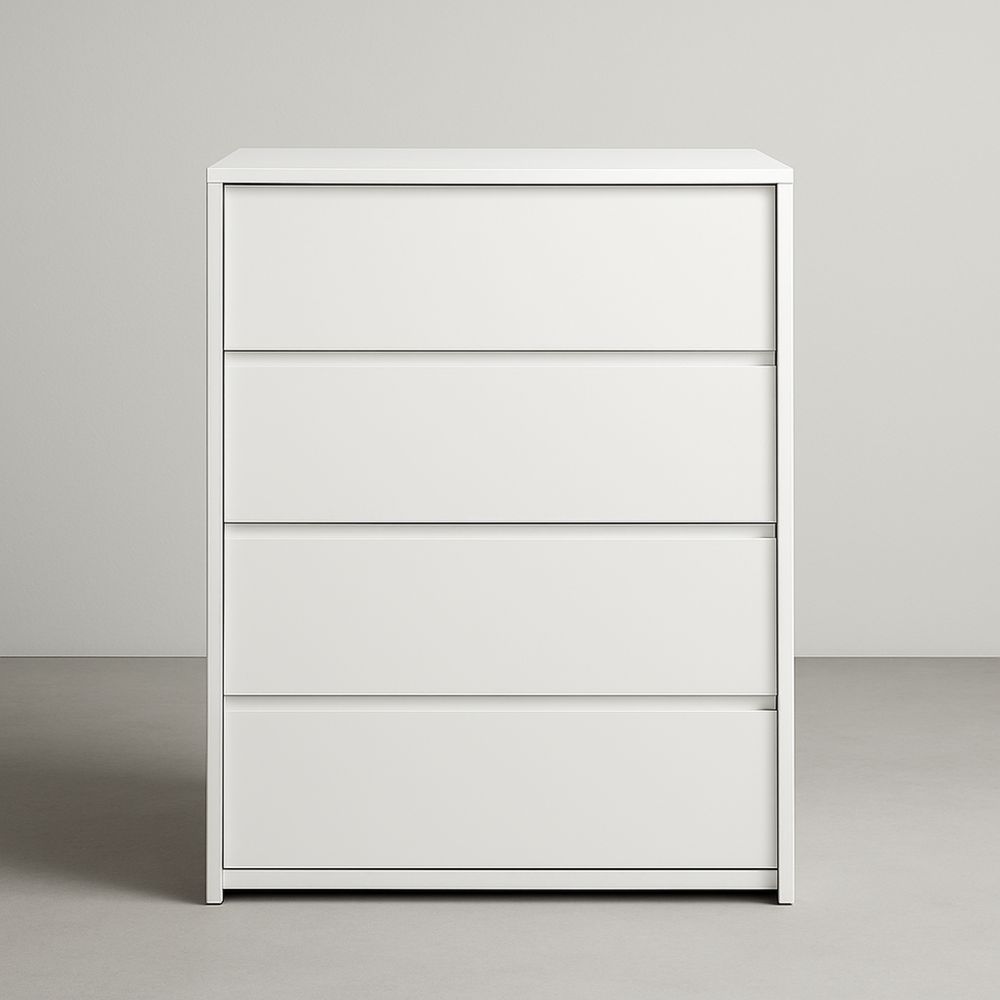 Cassettiera in MDF 4 cassetti Bianco