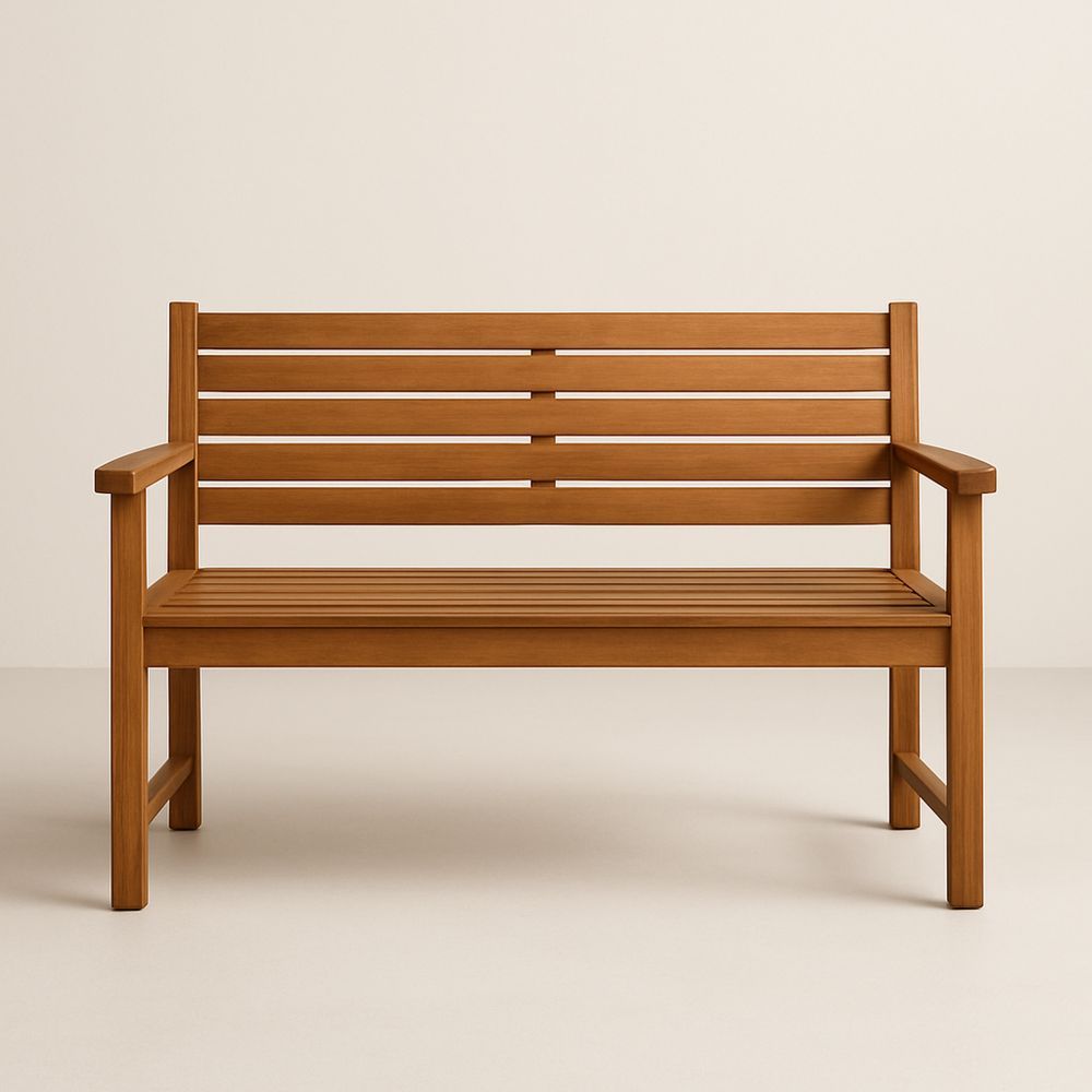 Panca da Giardino in Legno Marrone