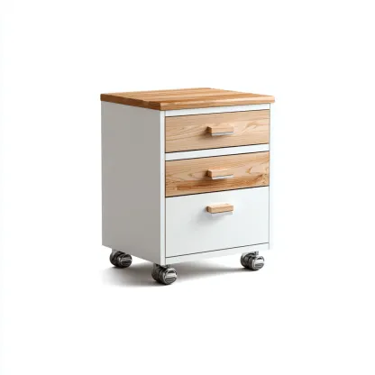 Armoire de bureau-bois-46x40x70 cm-blanc-chêne-moderne-Airyara