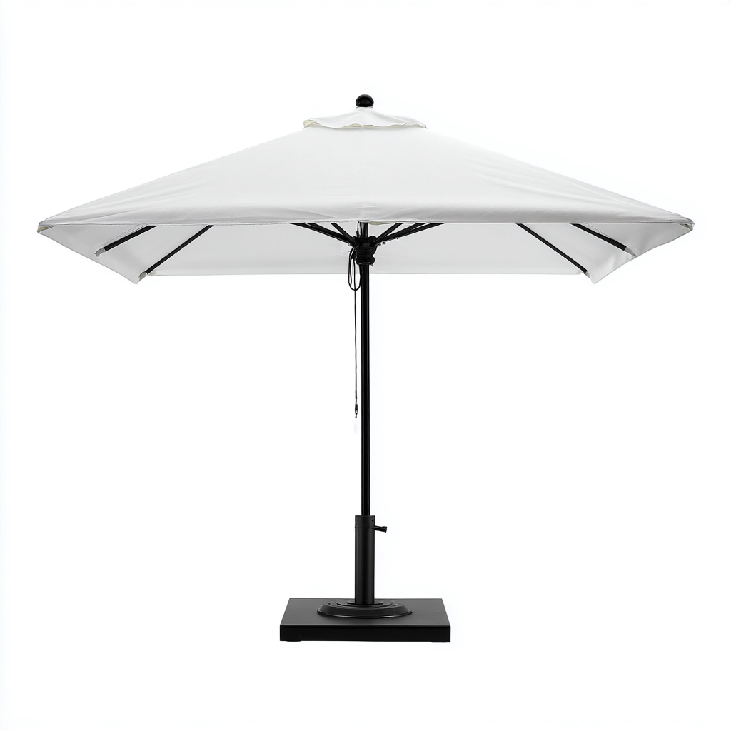 Parasol de jardin-métal-tissu-280x280x250 cm-blanc-noir-moderne-Airyara