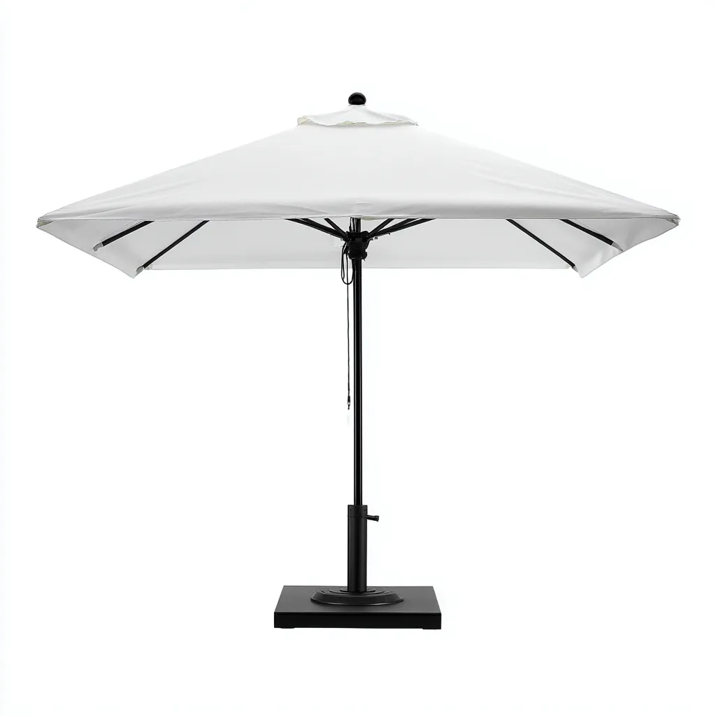 Parasol de jardin-métal-tissu-280x280x250 cm-blanc-noir-moderne-Airyara