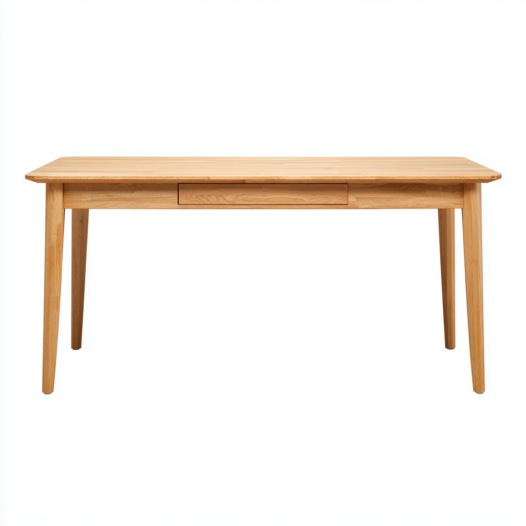 Bureau - bois massif - 150x70x78 cm - bois clair - style scandinave-Airyara