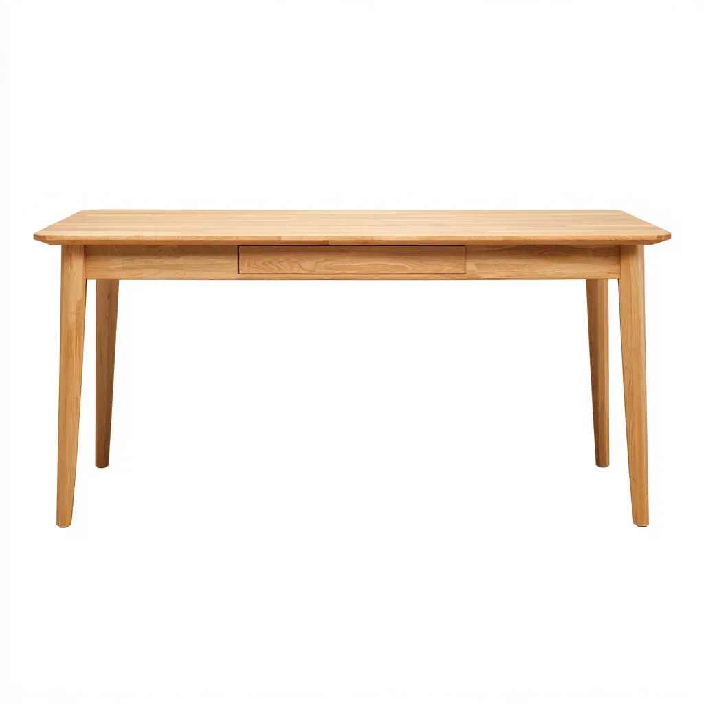 Bureau - bois massif - 150x70x78 cm - bois clair - style scandinave-Airyara
