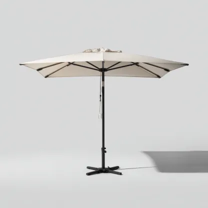 Parasol de jardin-métal-tissu-270x270x250 cm-beige-noir-moderne-Airyara
