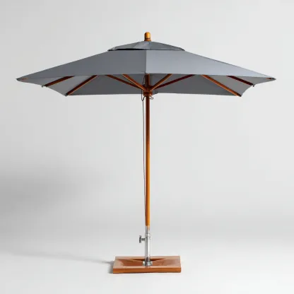 Parasol de jardin-bois-polyester-300x300x255 cm-gris-bois-style naturel-Airyara