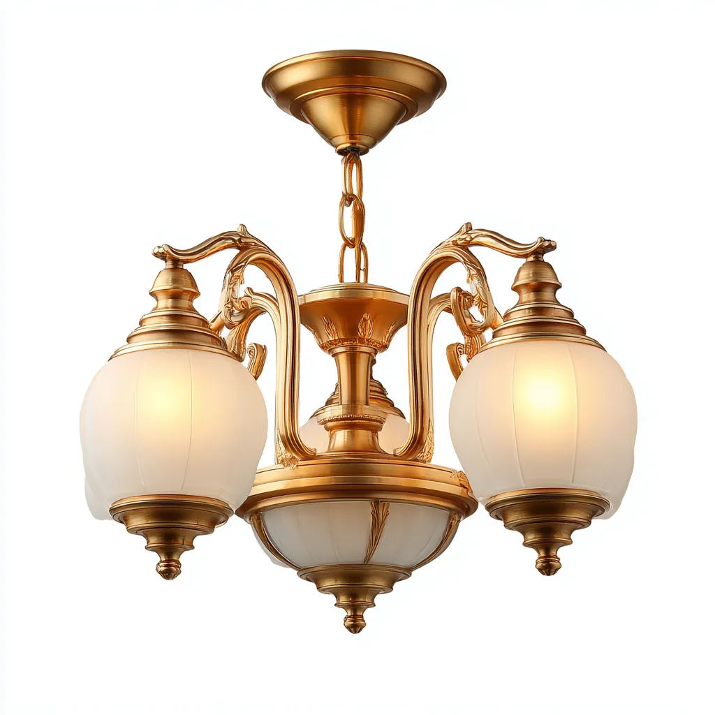 Plafonnier-métal-verre-46x46x40 cm-or-blanc-style classique luxueux-Airyara