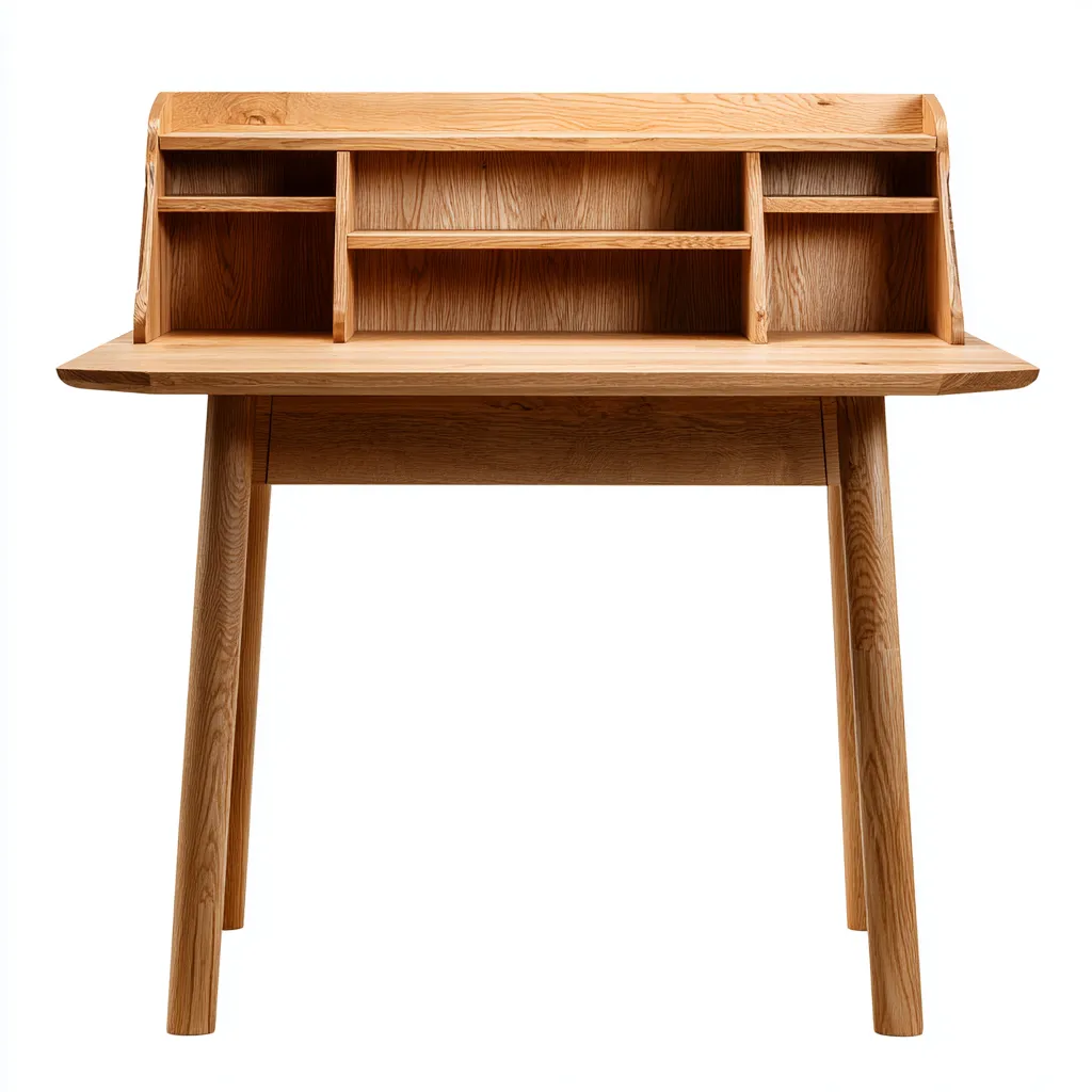 Bureau - bois - 110x55x100 cm - chêne - style scandinave-Airyara