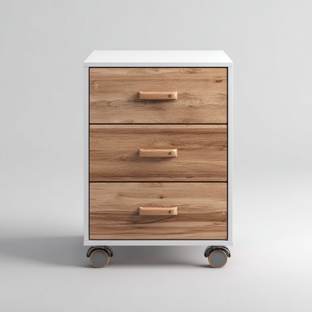 Armoire de bureau-bois-48x41x68 cm-blanc-chêne-moderne-Airyara