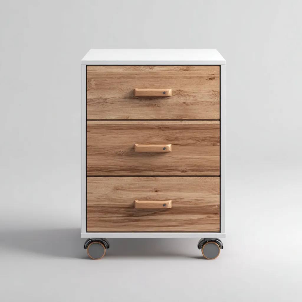 Armoire de bureau-bois-48x41x68 cm-blanc-chêne-moderne-Airyara