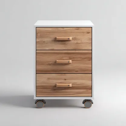 Armoire de bureau-bois-48x41x68 cm-blanc-chêne-moderne-Airyara